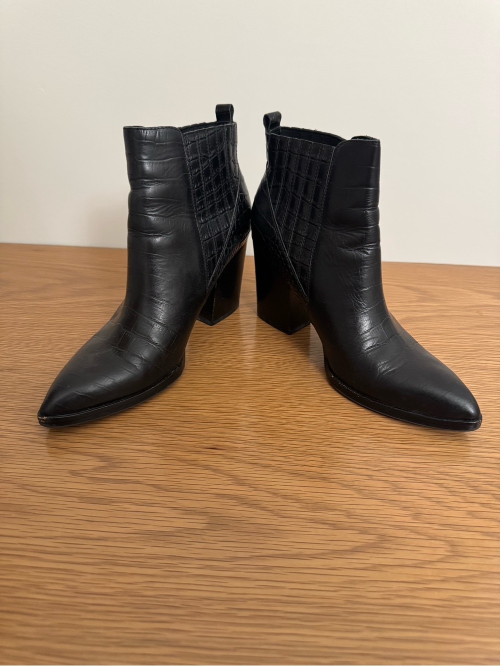 Marc Fisher Pointed-Toe Block Heel Boots
